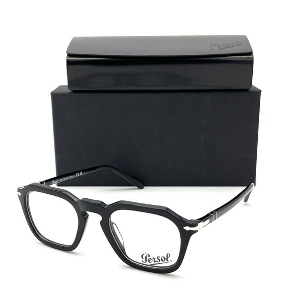 PERSOL PO3292V  95 Black / Demo Lens 46mm Eyeglasses - Picture 1 of 4